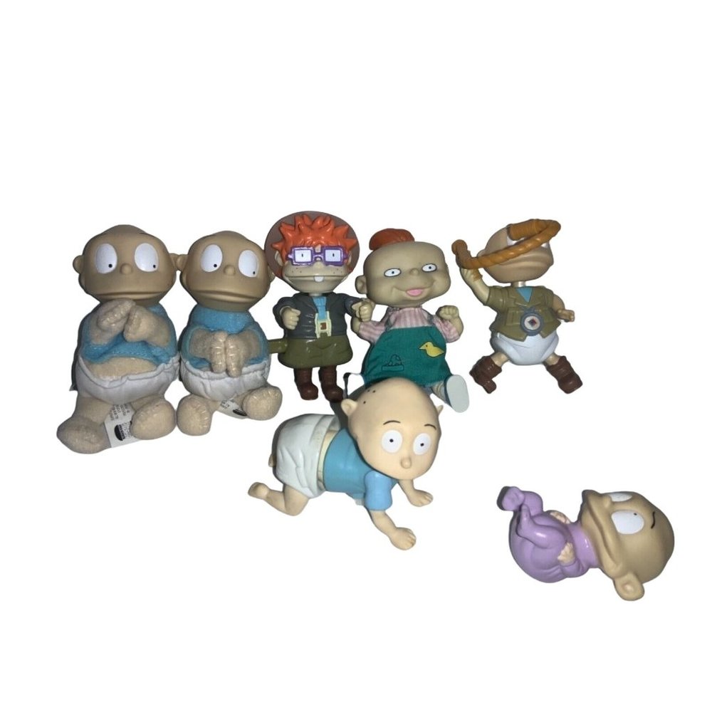 VINTAGE LOT OF 7 BURGER KING HAPPY MEAL  RUGRATS TOYS